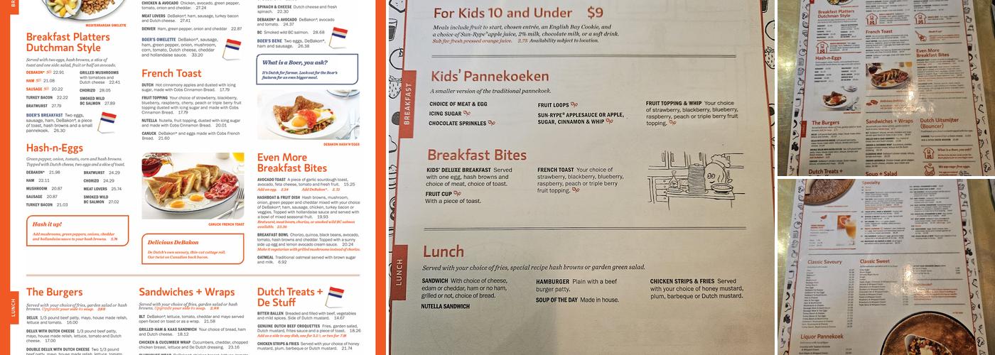 De Dutch Menu