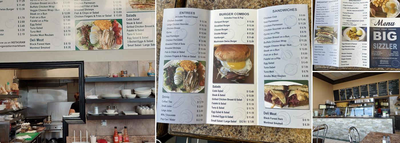 Big Sizzler Restaurant Menu