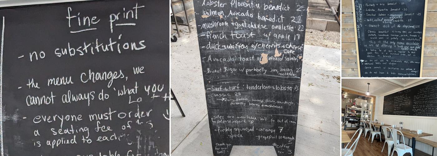 Bistro mirepoix Menu