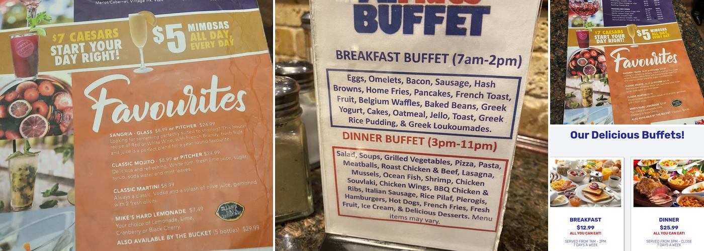 AlMacs Buffet Menu
