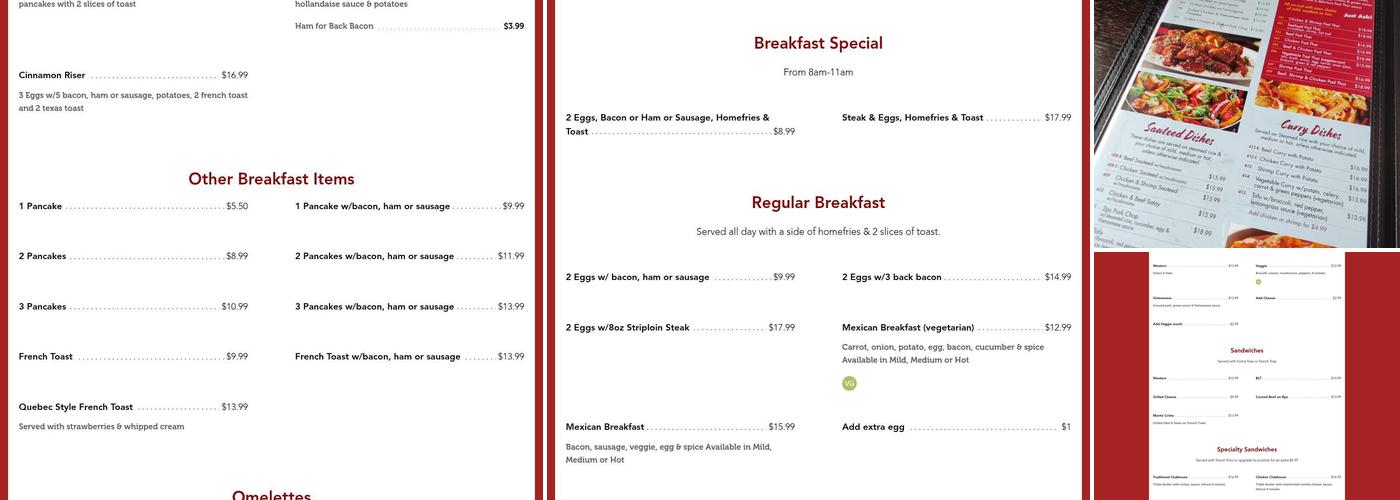 Binh Thanh Restaurant Menu