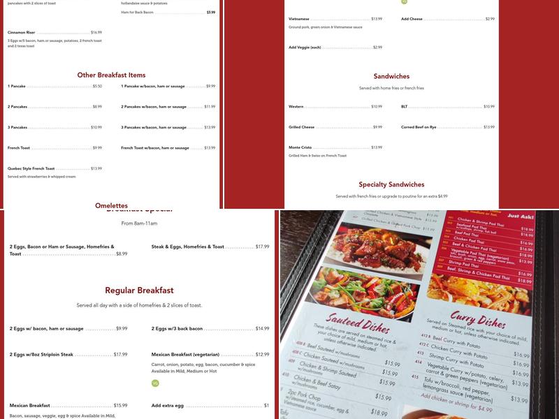 Binh Thanh Restaurant Menu