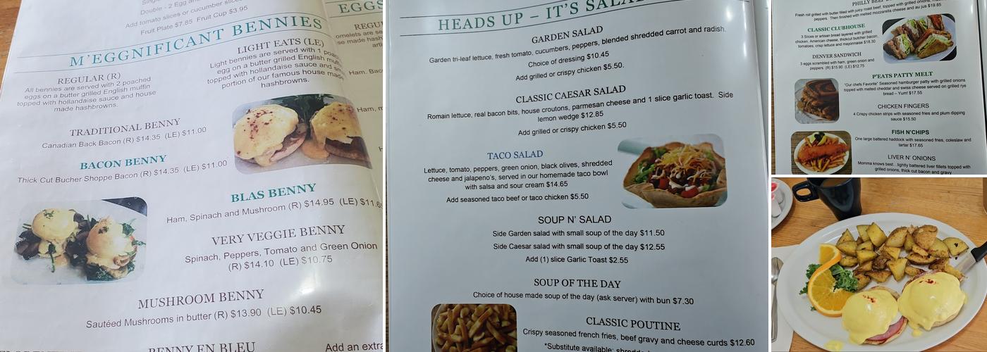 Eggcellent P'eats Menu