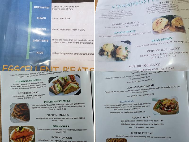 Eggcellent P'eats Menu
