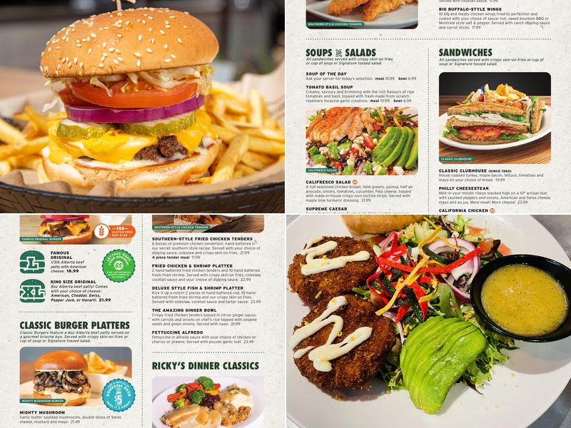 Ricky's All Day Grill - Leduc Common Menu