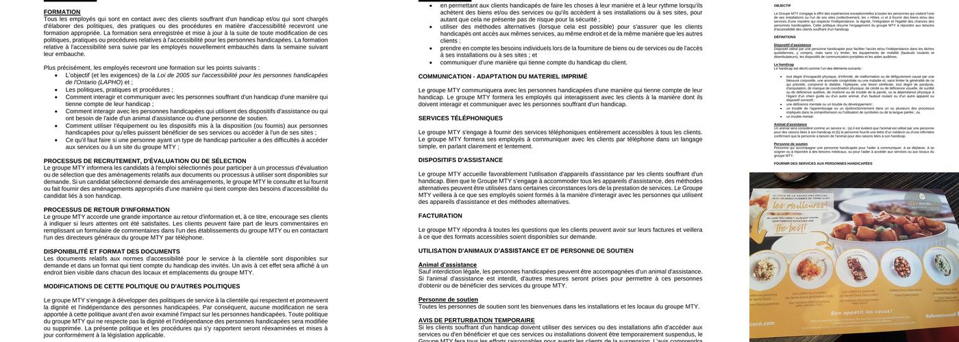 Allô mon Coco Boucherville Menu