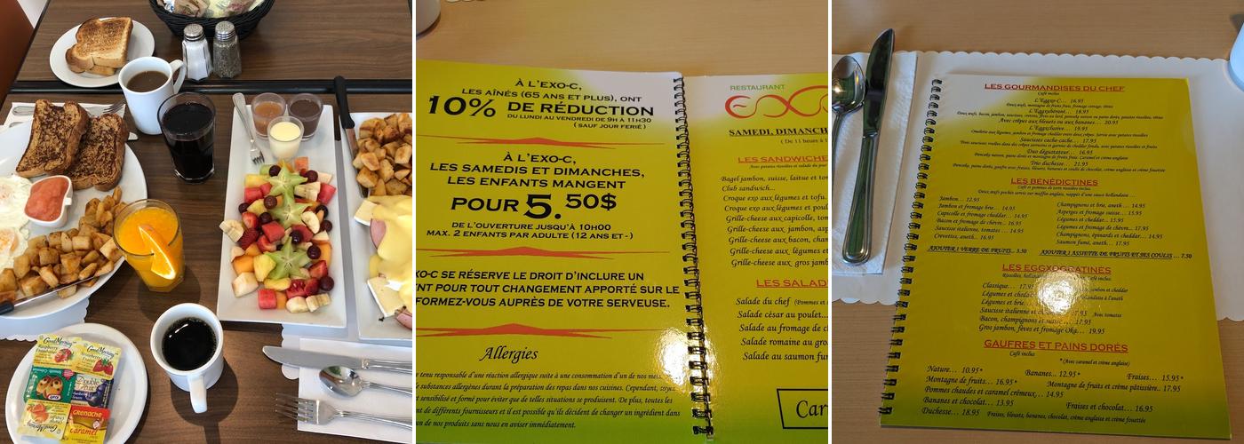 Restaurant L'Eggxotic Menu