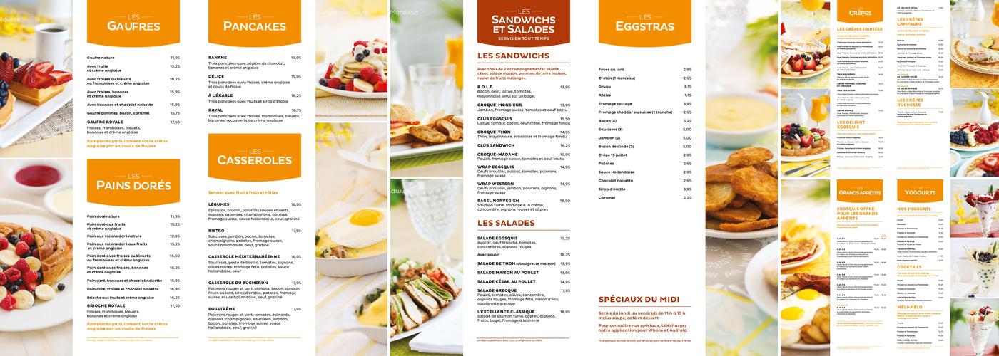Eggsquis Menu