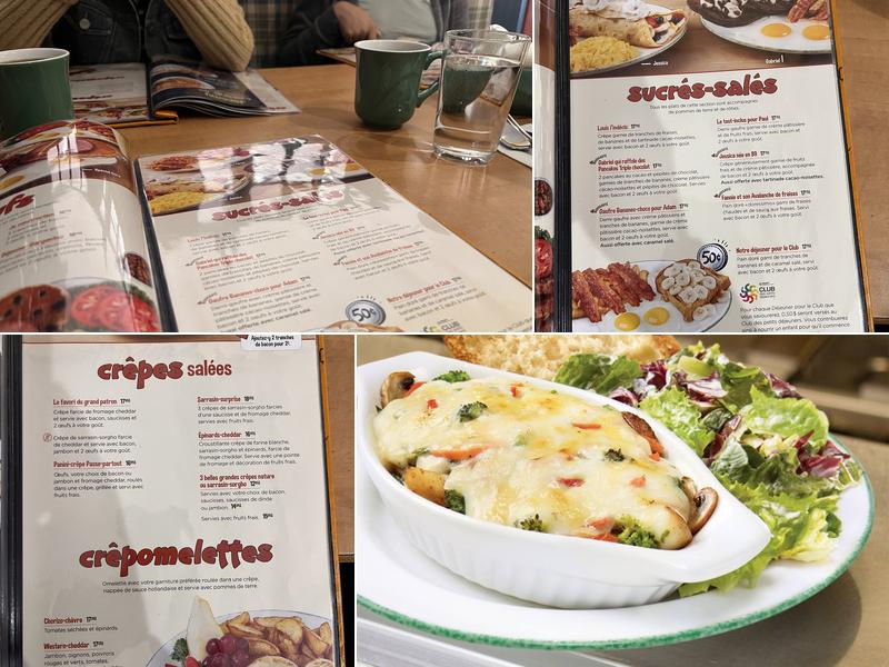 Cora déjeuners Menu