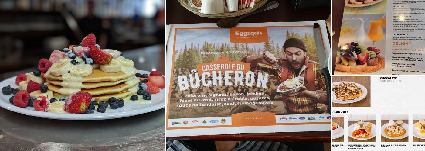 Eggsquis Sainte-Julie Menu