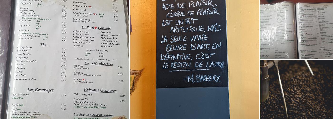 Café Passion Saint-Lambert Menu