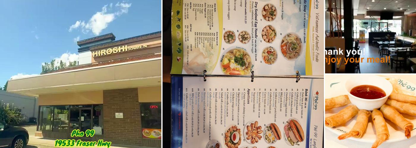 Phở 99 Langley Menu