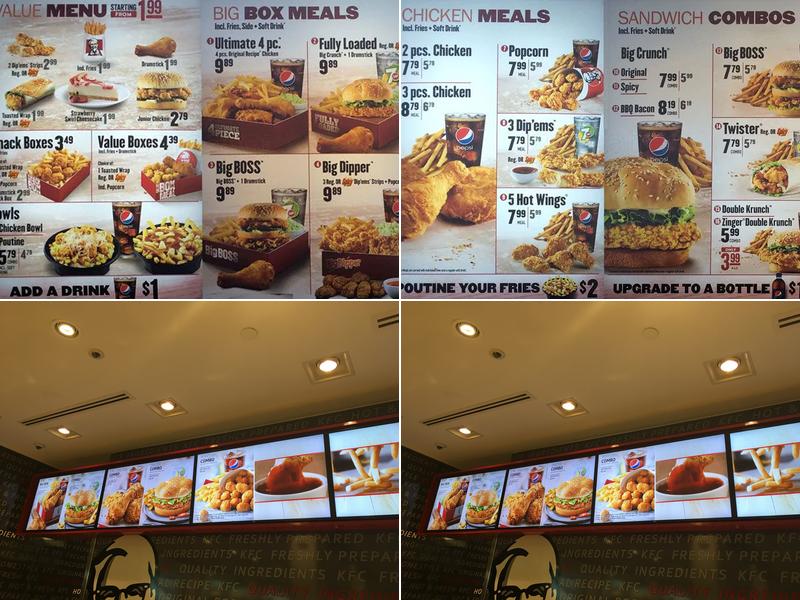 KFC Menu