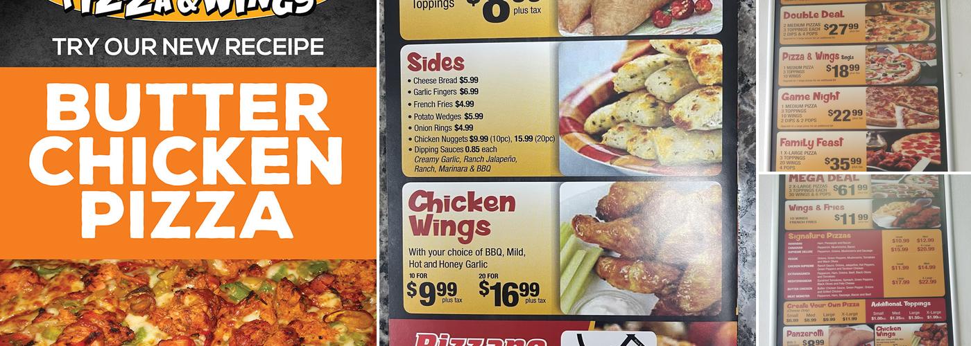 Pizzano Pizza & Wings Menu