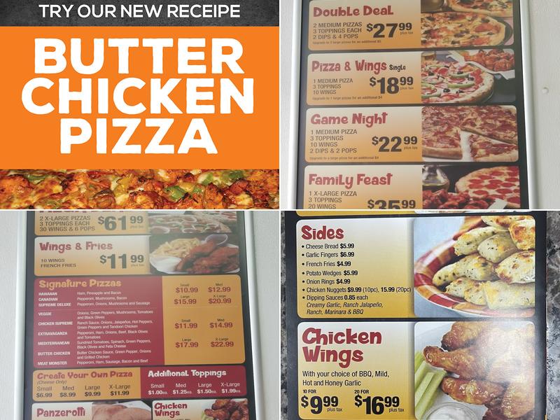 Pizzano Pizza & Wings Menu