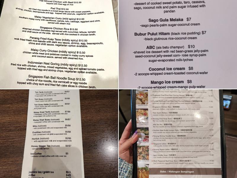 Restoran Malaysia Menu