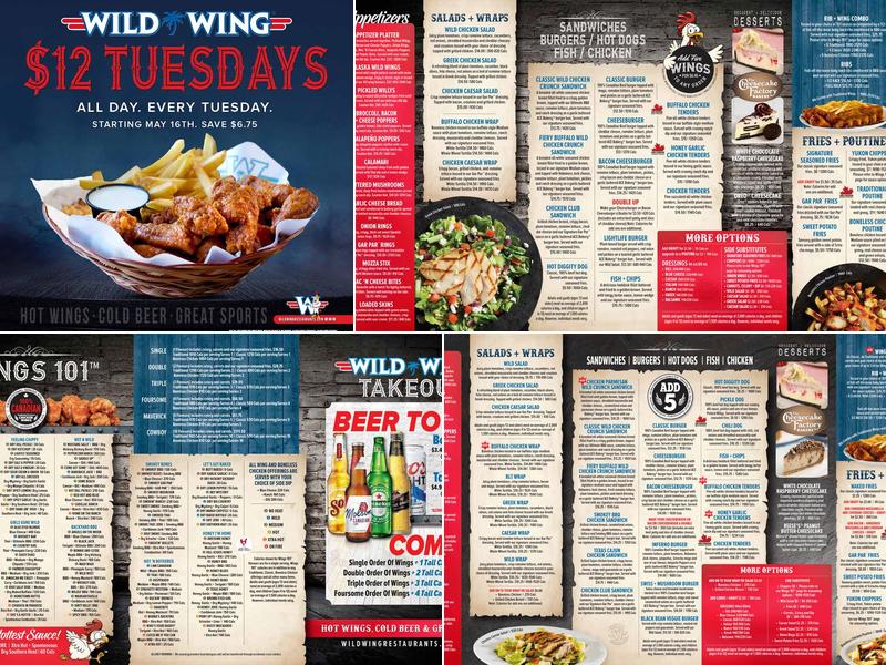 Wild Wing Menu