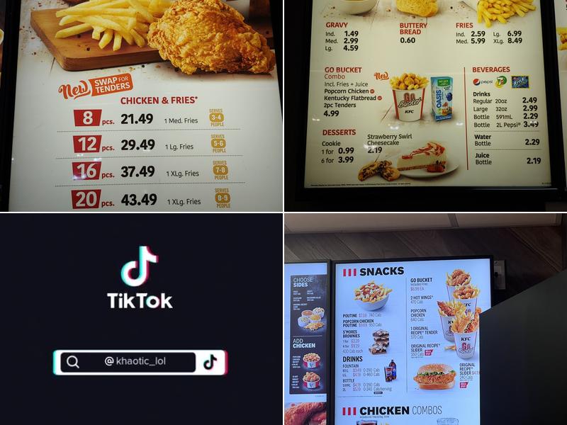 KFC Menu