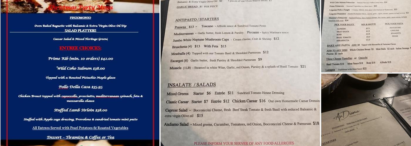 AnDiamo Menu