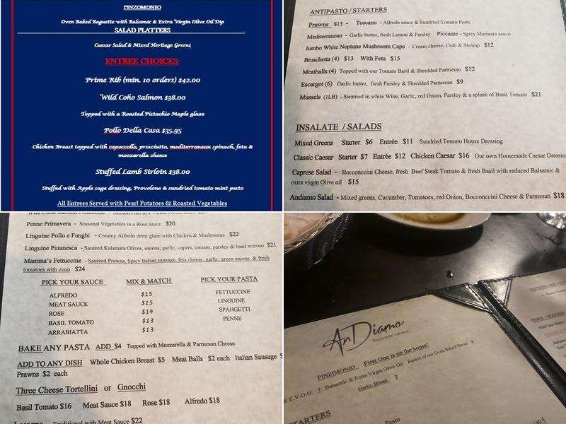AnDiamo Menu