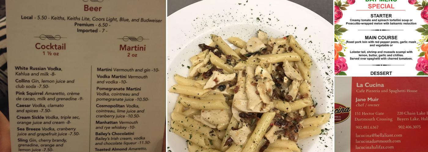 La Cucina Cafe Pizzeria and Spaghetti House Menu