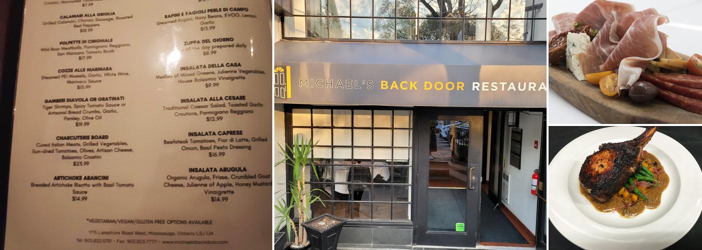 Michael's Back Door Restaurant Menu