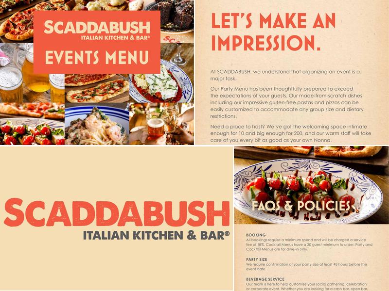 Scaddabush Italian Kitchen & Bar Richmond Hill Menu