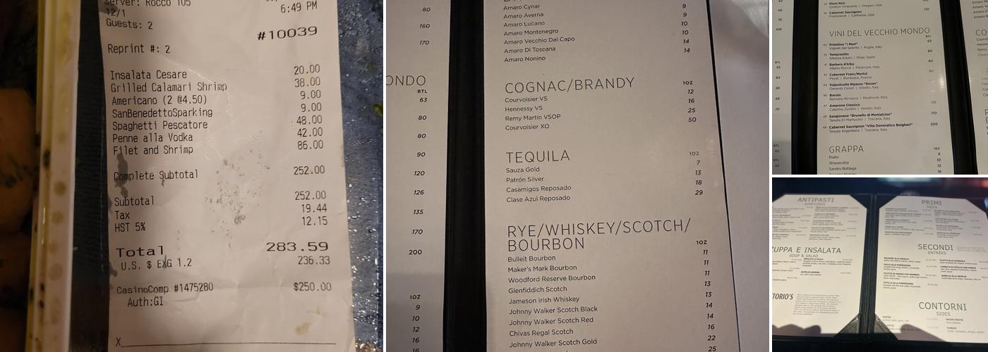 Vittorio's Italian Eatery Menu