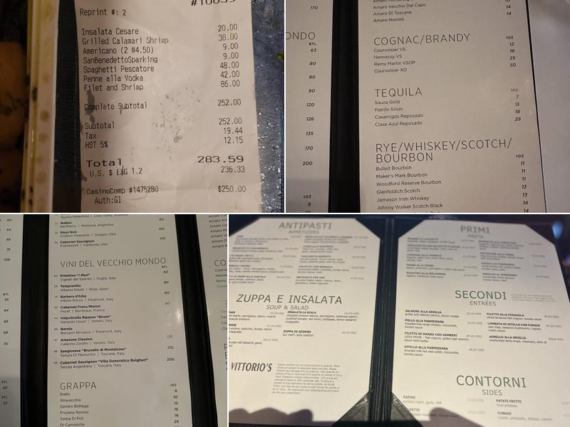 Vittorio's Italian Eatery Menu