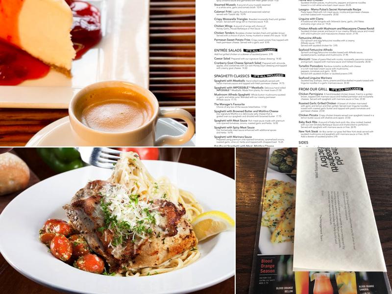 The Old Spaghetti Factory (Calgary) Menu