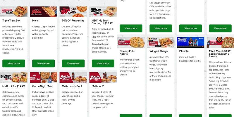 Pizza Hut Menu