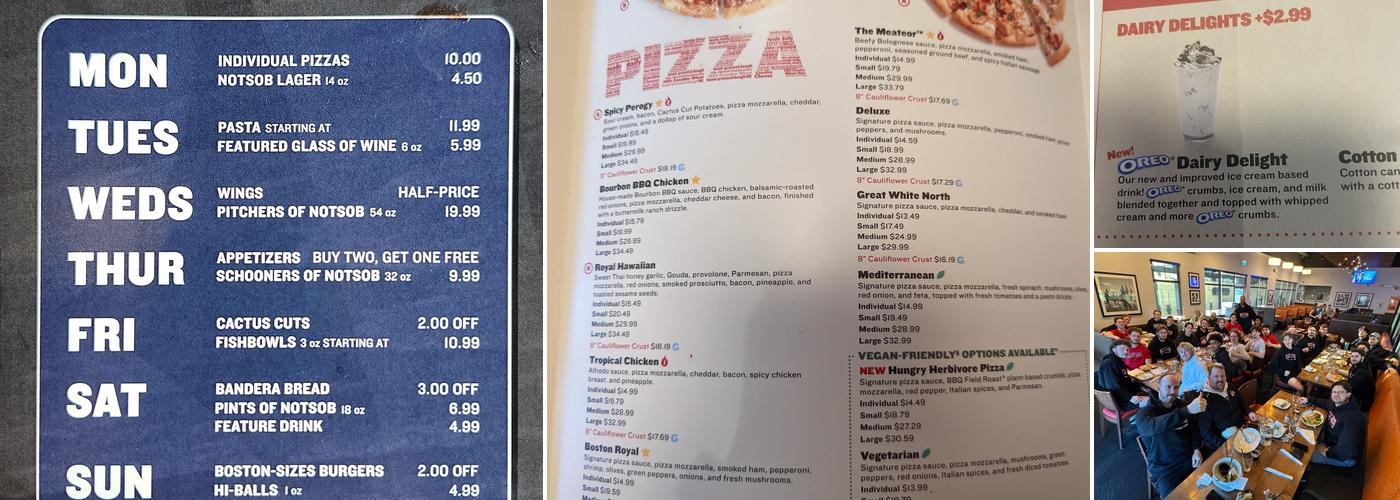 Boston Pizza Menu