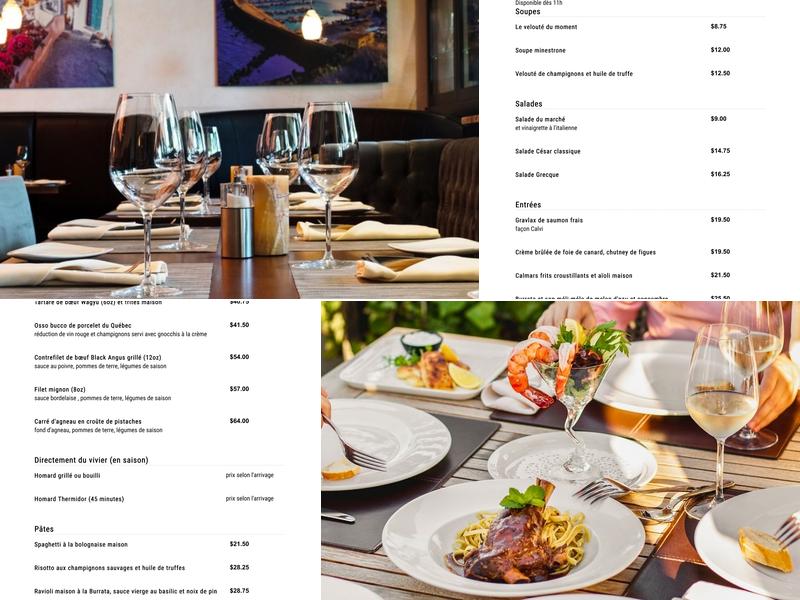 Restaurant Calvi Menu