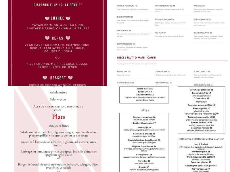 Novello Menu