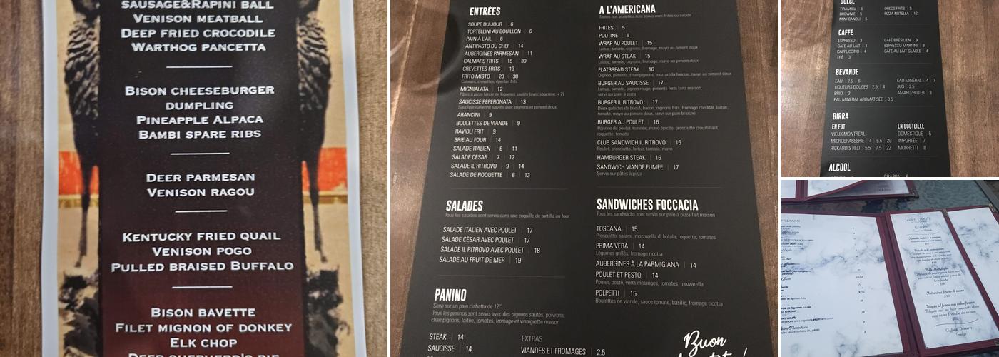 Trattoria Il Ritrovo Menu