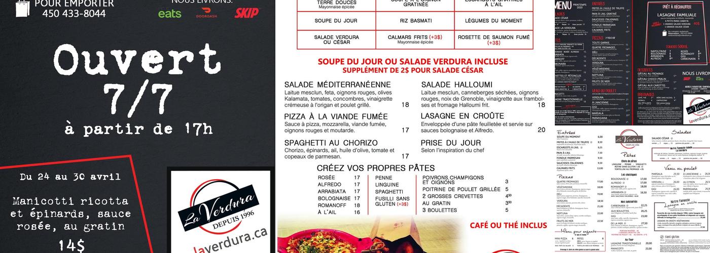 Restaurant La Verdura Menu