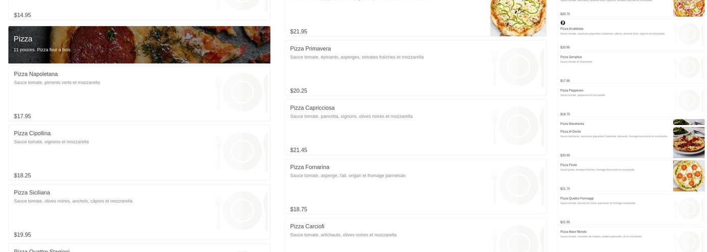 Al Dente Trattoria Menu