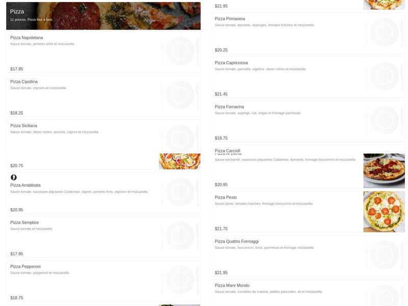 Al Dente Trattoria Menu