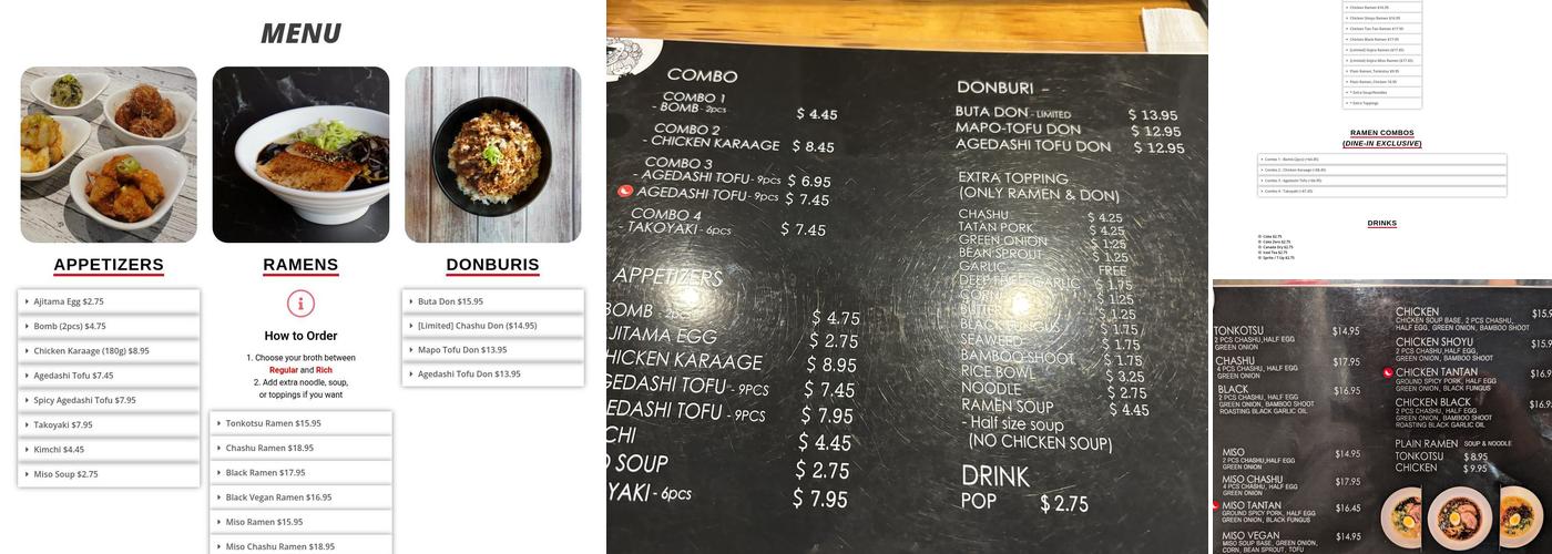 Kamamarui Ramen & Don Menu