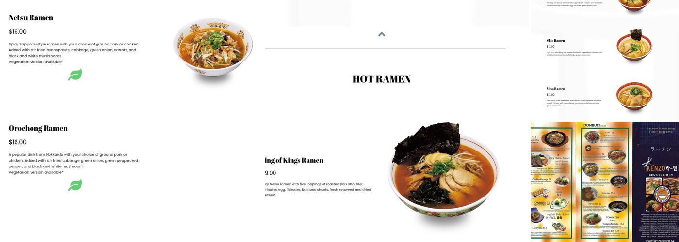Kenzo Menu