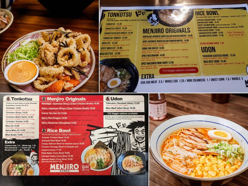 Menjiro Ramen Menu