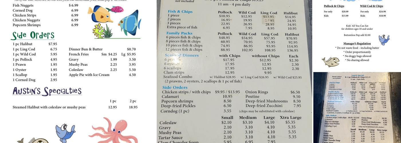 Austin Fish & Chips Menu