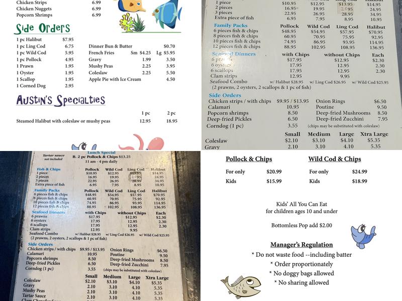 Austin Fish & Chips Menu