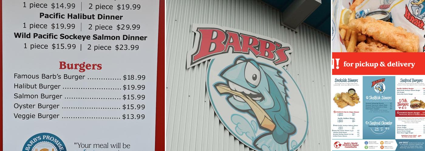 Barb's Fish & Chips Menu