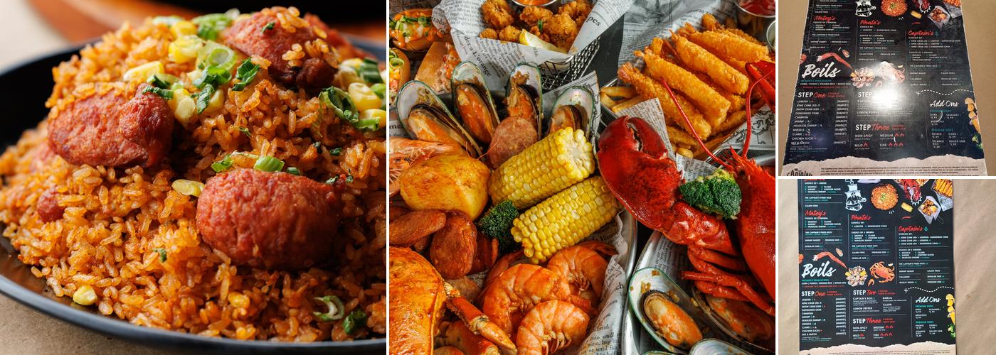 The Captain's Boil Menu