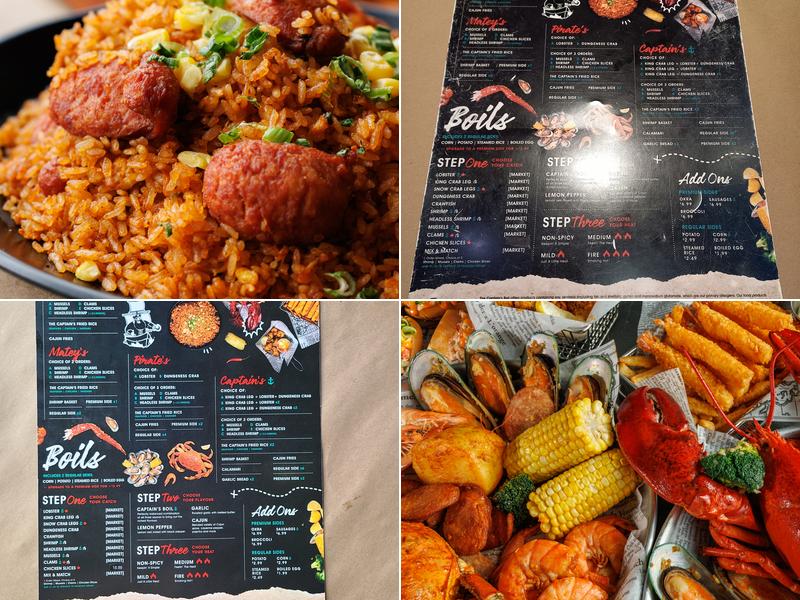 The Captain's Boil Menu