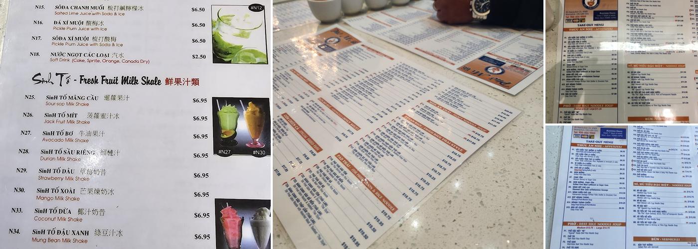 Pho Mi 66 Menu