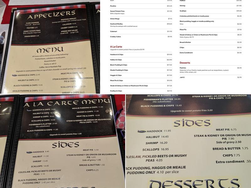 Thistle Fish & Chips Menu