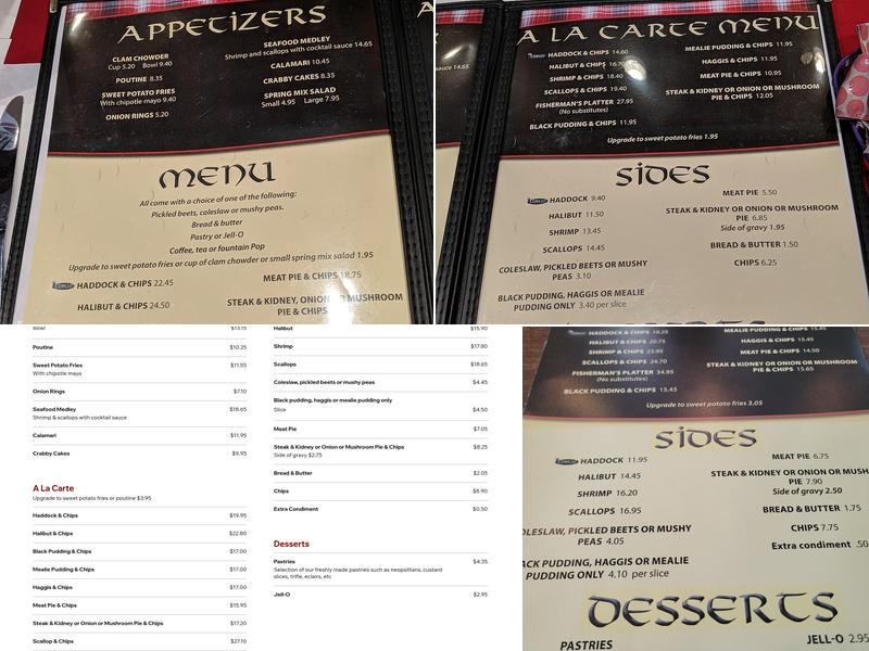 Thistle Fish & Chips Menu