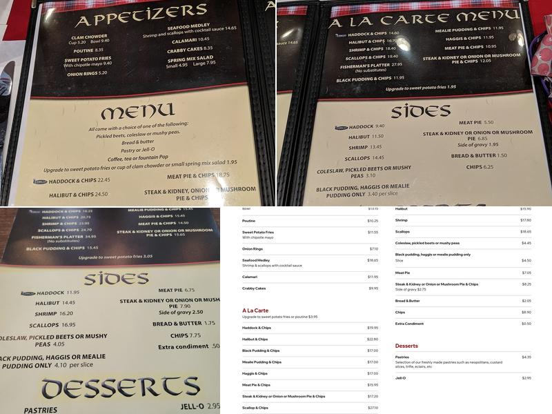 Thistle Fish & Chips Menu